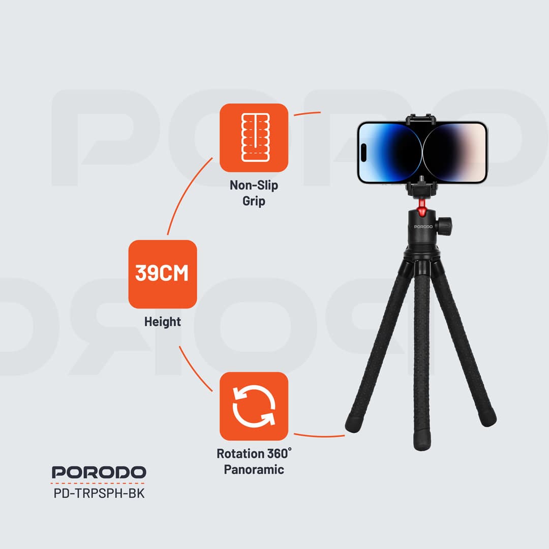 پایه نگهدارنده موبایل و تبلت پرودو مدل PD-TRPSPH-BK — تصویر ۳