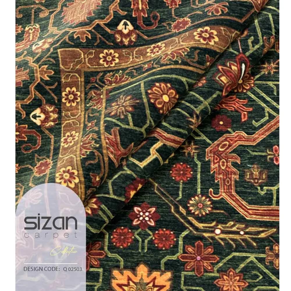 فرش ماشینی سیزان کد Q 02503 سایز 6 متری — تصویر ۳