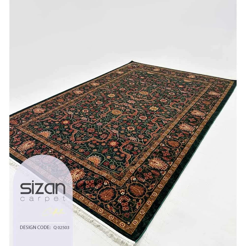 فرش ماشینی سیزان کد Q 02503 سایز 6 متری