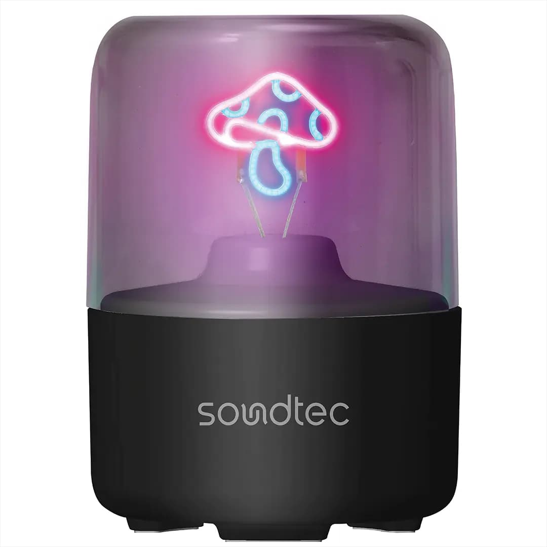 اسپیکر بلوتوثی قابل حمل پرودو مدل Porodo Soundtec Marlo PDSTCQL2030BK | بلوتوث 5.4 با نورپردازی Ambient