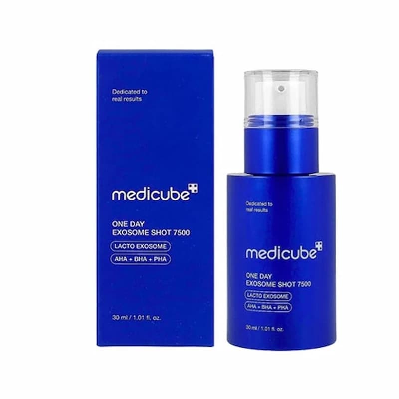 سرم اگزوزوم شات ۷۵۰۰ مدیکیوب اصل | کوچک‌کننده منافذ و ترمیم بافت پوست (Medicube Exosome Shot 7500)
