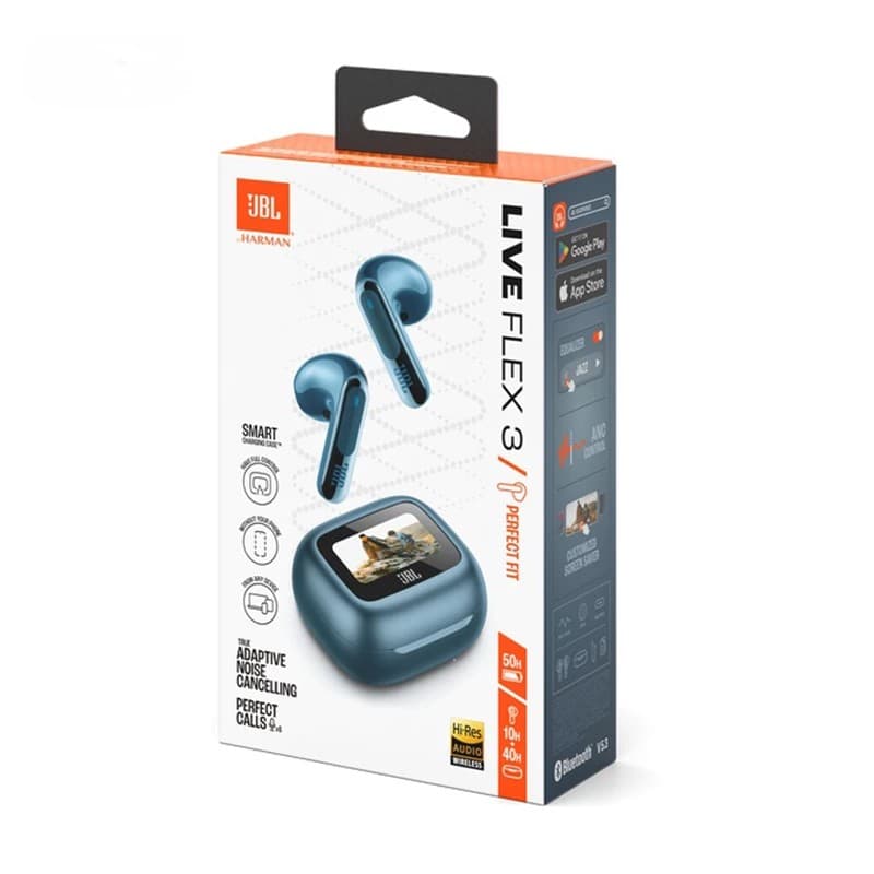 هندزفری بلوتوثی JBL Live Flex 3 | ایربادز Open-Ear با نویز کنسلینگ هوشمند و کیس لمسی — تصویر ۷
