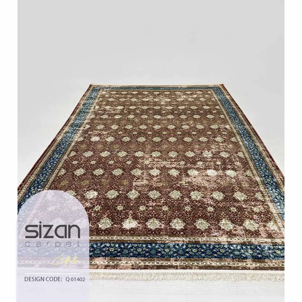 فرش ماشینی سیزان کد Q 01402 سایز 6 متری — تصویر ۳