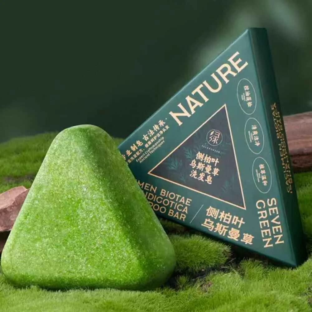 صابون مثلثی سبز رشد مجدد مو رزماری اصل Nature Seven Green
