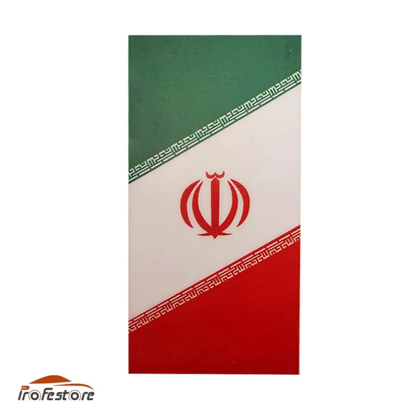 برچسب پلاک خودرو طرح پرچم ایران بسته دو عددی