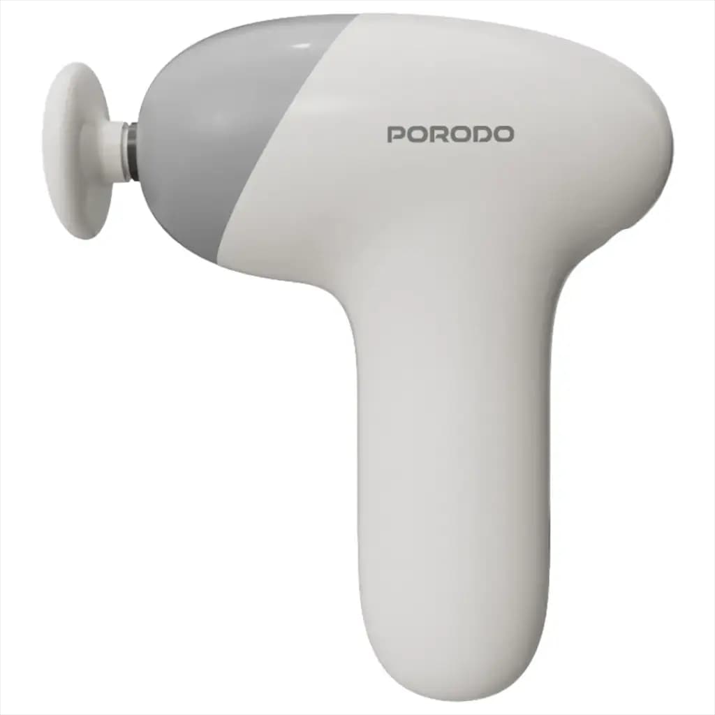 ماساژور تفنگی شارژی پرودو مدل Porodo Lifestyle Cordless Mini Massage Gun PD-LFSTH35BG | موتور 30 وات، 5 سرعت، باتری 1300mAh