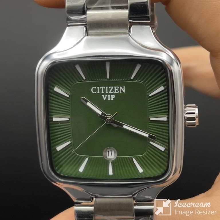 ساعت مردانه سیتیزن وی ای پی لاکچری صفحه سبز CITIZEN VIP — تصویر ۴