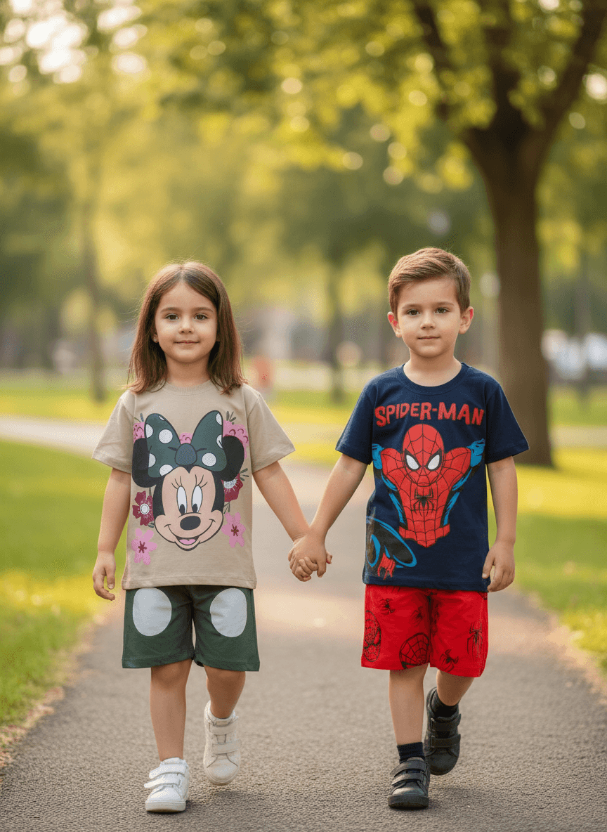 تیشرت شلوارک بچگانه میکی دخترونه — تصویر ۵