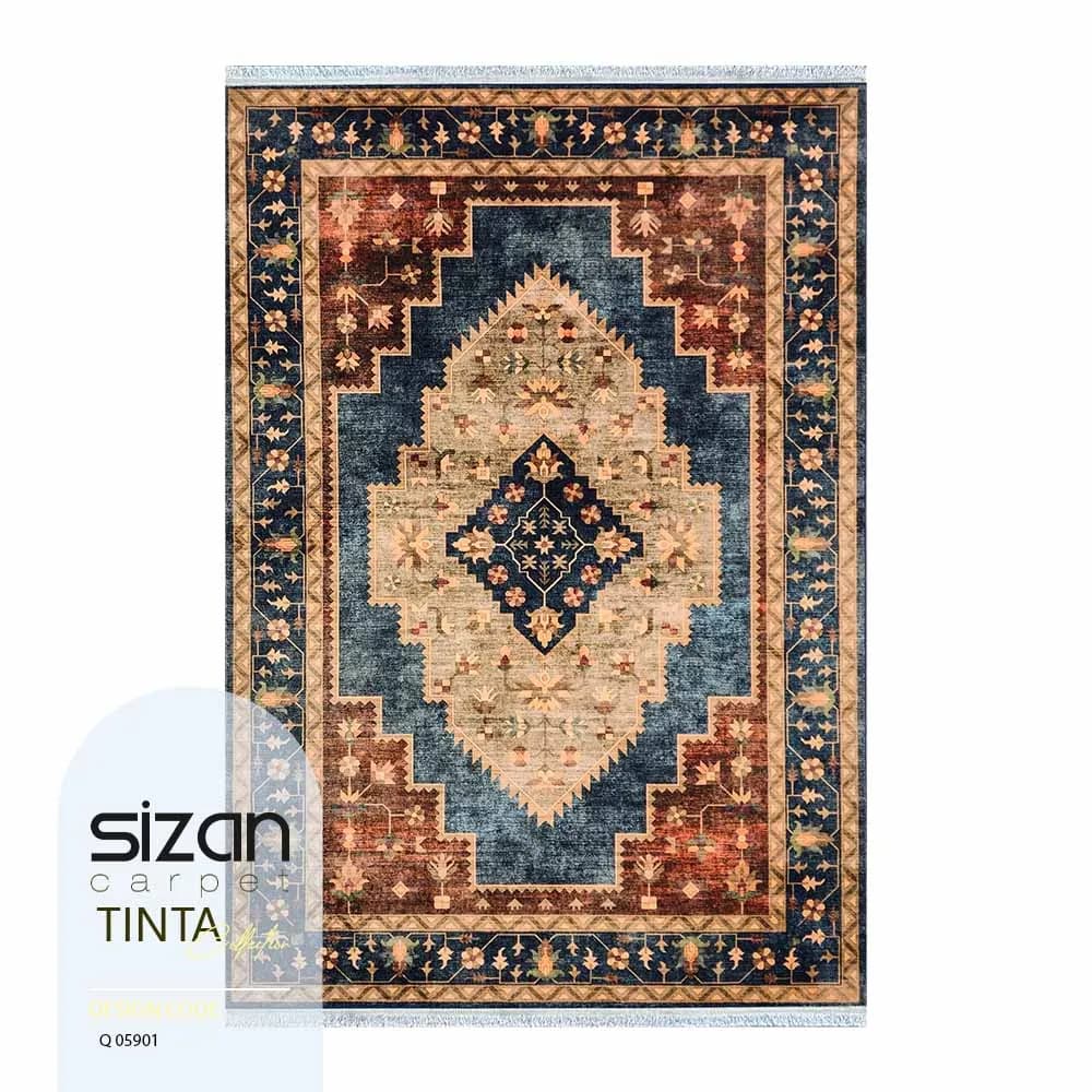 فرش ماشینی کلکسیون تینتا طرح عتیق کد Q 05901