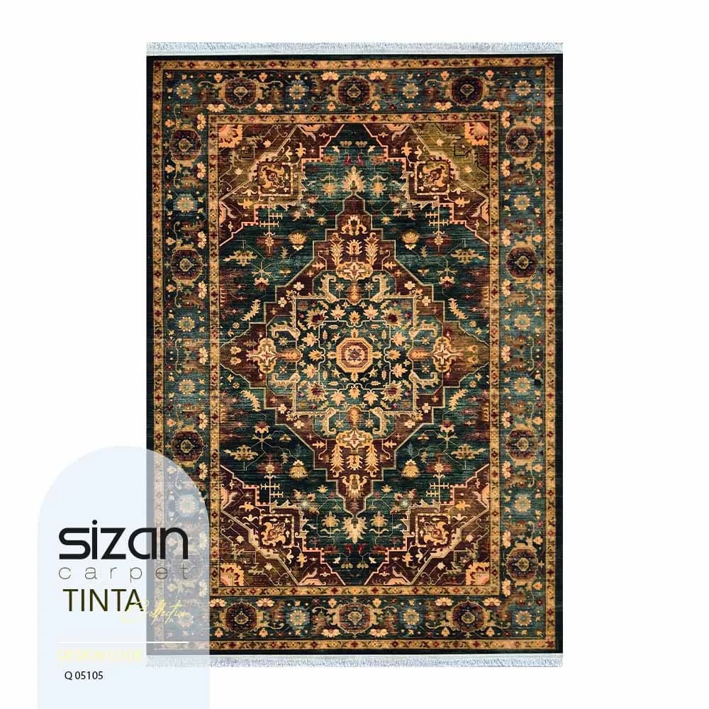 فرش ماشینی کلکسیون تینتا طرح عتیق کد Q 05105
