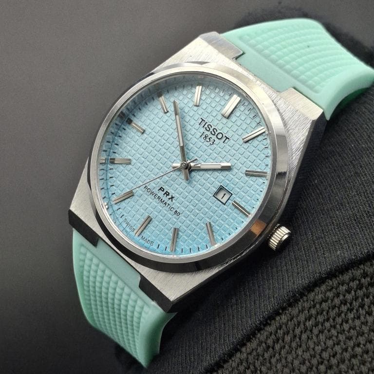 ساعت مردانه تیسوت1853صفحه تیفانی بابندرابرتیفانیtissot — تصویر ۳