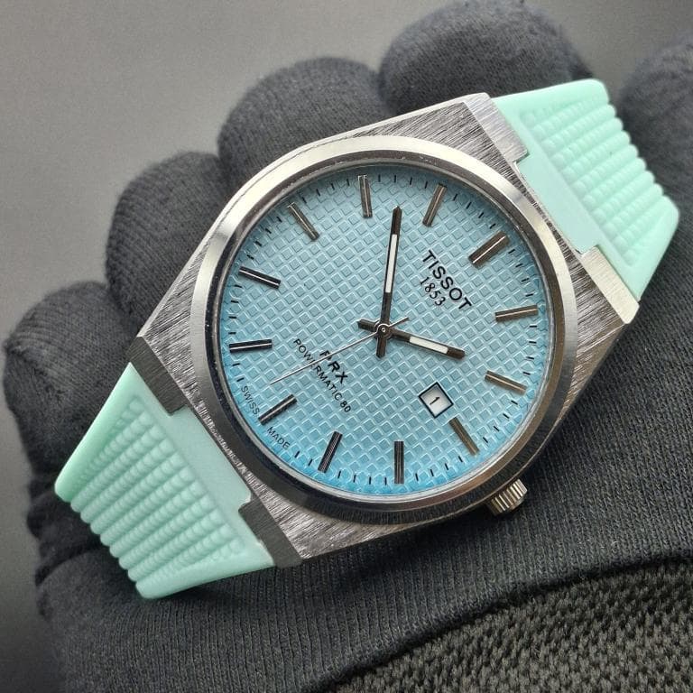 ساعت مردانه تیسوت1853صفحه تیفانی بابندرابرتیفانیtissot