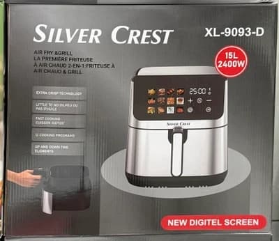 سرخ‌کن بدون روغن و گریل سیلور کرست اصلی مدل XL-9093-D ظرفیت ۱۵ لیتر توان ۲۴۰۰ وات با گارانتی ضمانت و اصالت کالا — تصویر ۲