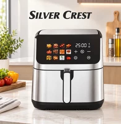 سرخ‌کن بدون روغن و گریل سیلور کرست اصلی مدل XL-9093-D ظرفیت ۱۵ لیتر توان ۲۴۰۰ وات با گارانتی ضمانت و اصالت کالا