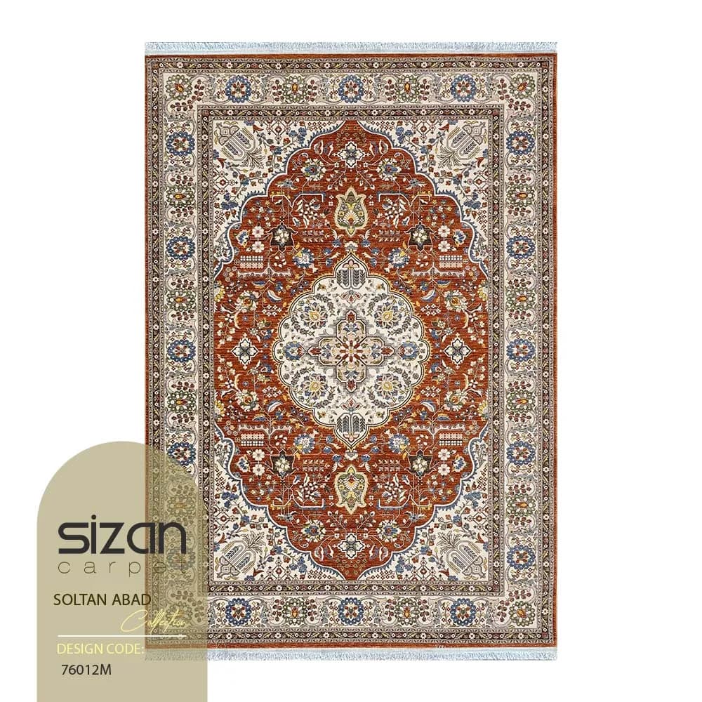 فرش ماشینی طرح سلطان آباد کد 76012m