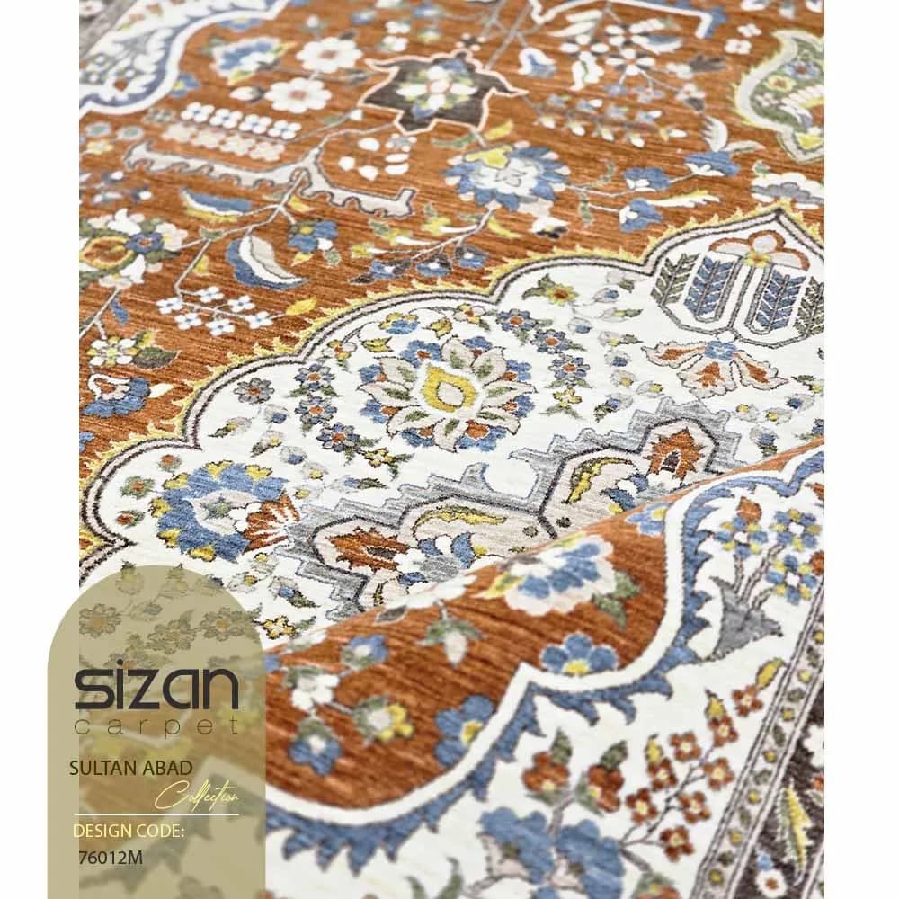 فرش ماشینی طرح سلطان آباد کد 76012m — تصویر ۴