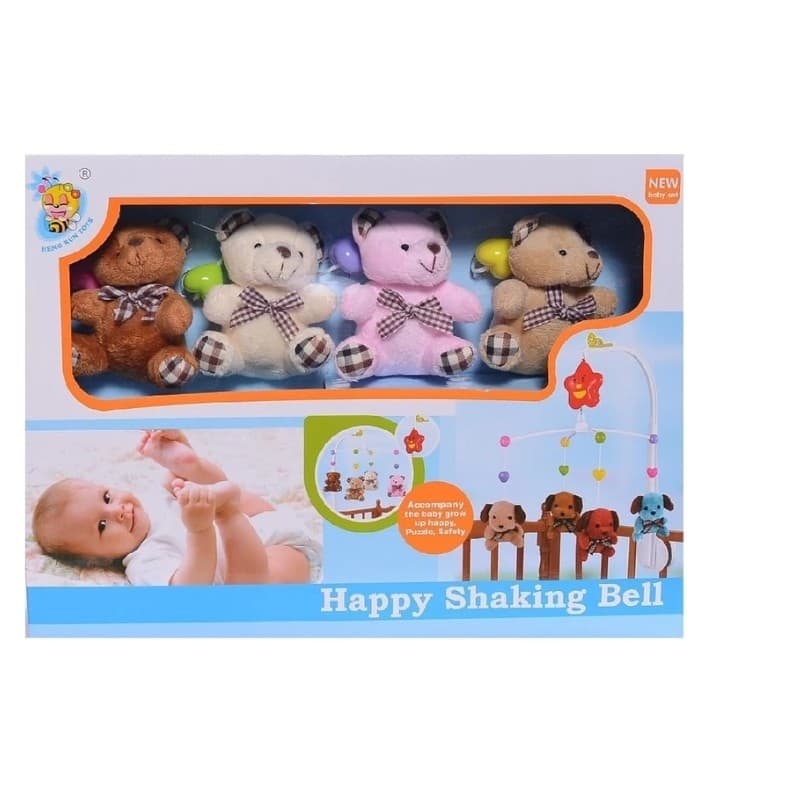 آویز تخت کودک مدل خرسی Happy Shaking Bell