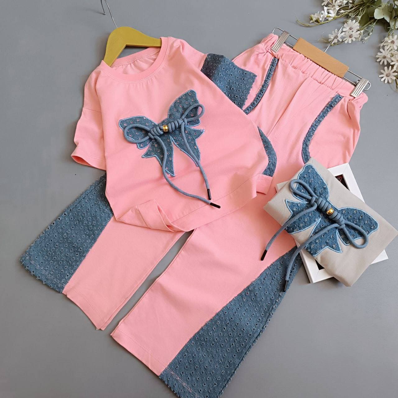 تیشرت شلوار دخترانه پاپیون🎀 — تصویر ۵