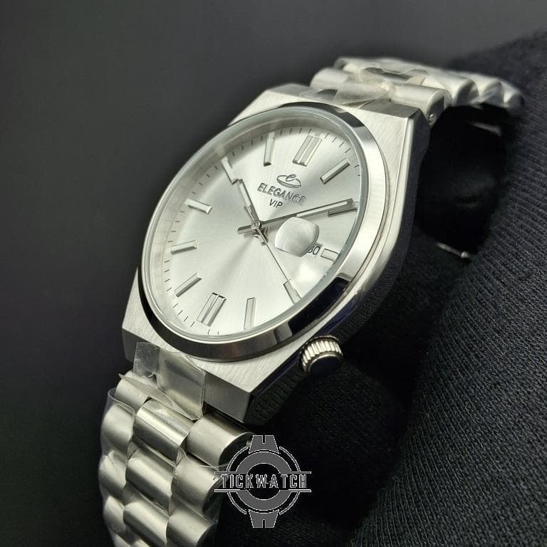 ساعت مچی مردانه الگانس سویوسا صفحه نقره ای با بند استیل نقره ای ELEGANCE 8045G — تصویر ۶