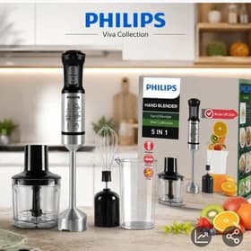 گوشتکوب برقی 5کاره فیلیپس شافت فلزی مدل HR-2654-مخلوط کن -خردکن-همزن و غذاساز چند کاره