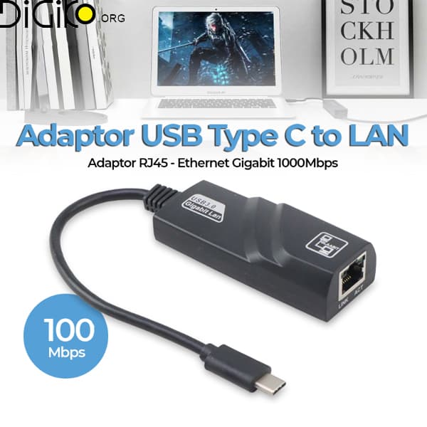 تبدیل تایپ سی به LAN مینی تک 100Mbps — تصویر ۲