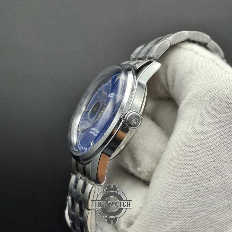 ساعت مچی مردانه سیکو Seiko Presage open Herat اتوماتیک 21سنگ قلب باز با صفحه سرمه ای — تصویر ۶