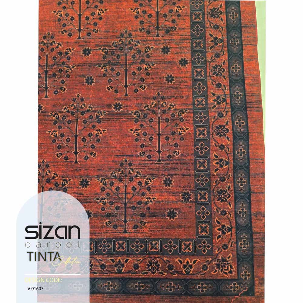 فرش ماشینی کلکسیون تینتا طرح الماس کد V 01603 — تصویر ۲