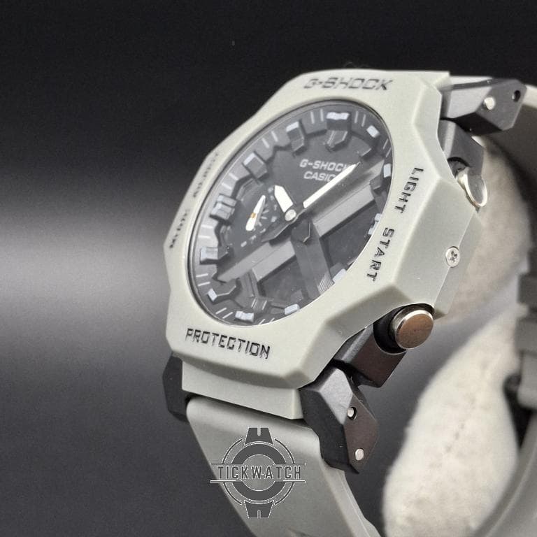 ساعت کاسیو جی شاک2300طوسی پمپی دو زمانه ضدآب با کونومتر و آلارم و بک لایت CASIO GSHOCK2300 — تصویر ۴