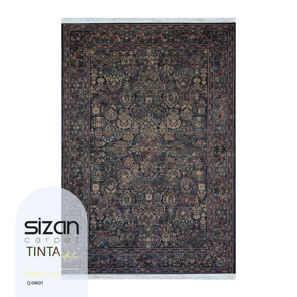 فرش ماشینی کلکسیون تینتا طرح الماس کد Q 04601