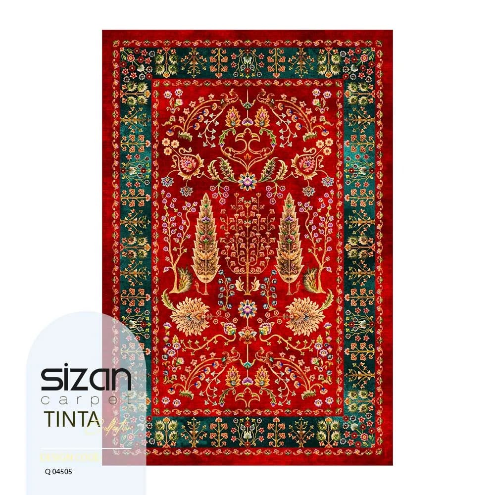فرش ماشینی کلکسیون تینتا طرح الماس کد Q 04505