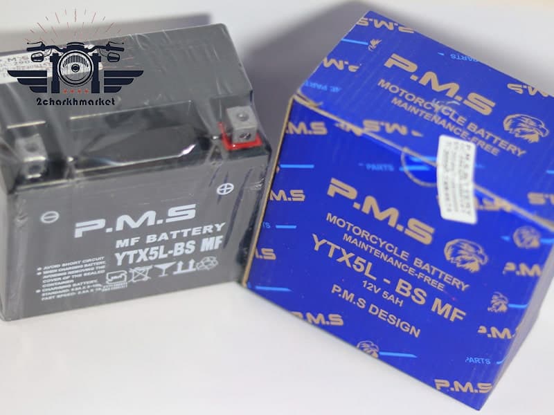 باتری ۵ آمپر متوسط PMS-NMS موتورسیکلت — تصویر ۲