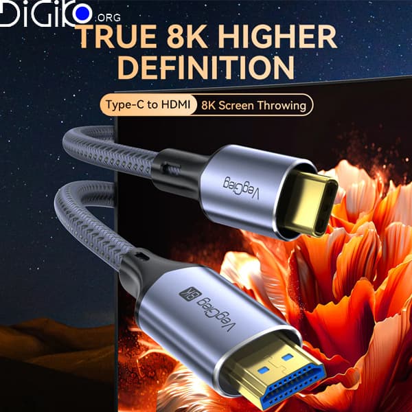 کابل TYPE-C به HDMI 8K وگیگ V-Z104 — تصویر ۴