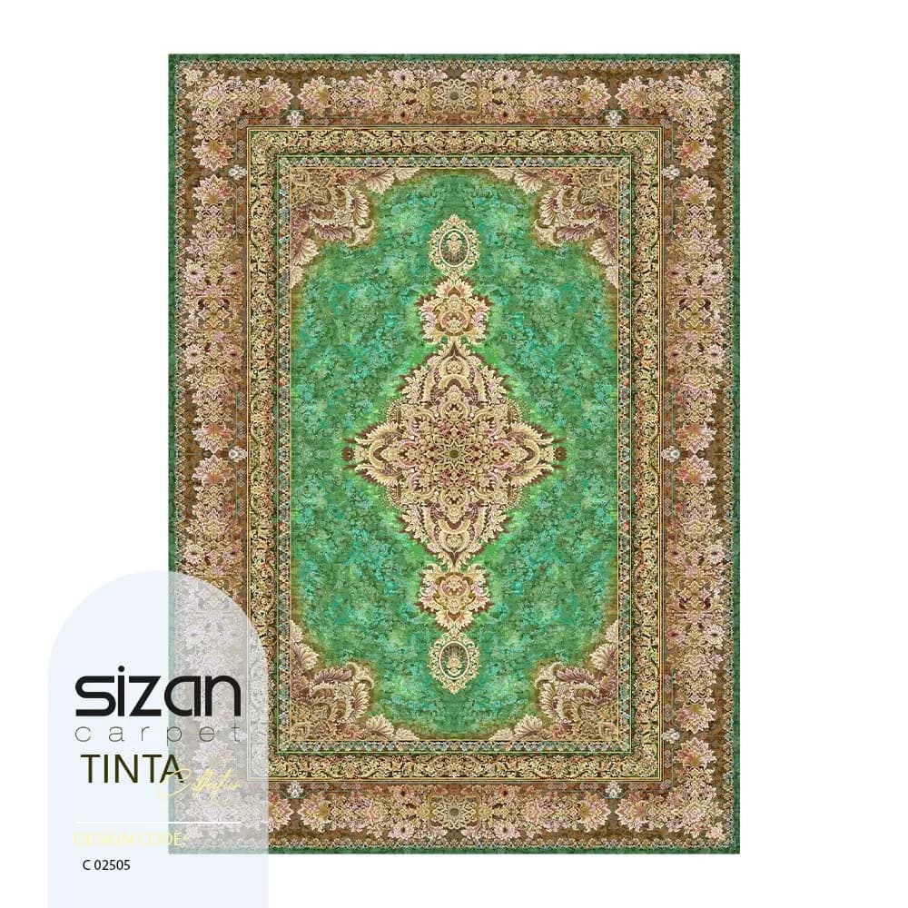 فرش ماشینی کلکسیون تینتا طرح الماس کد C 02501