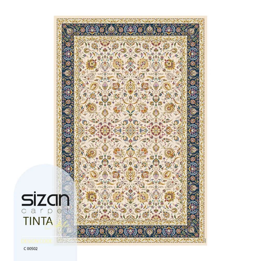 فرش ماشینی کلکسیون تینتا طرح الماس کد C 00502