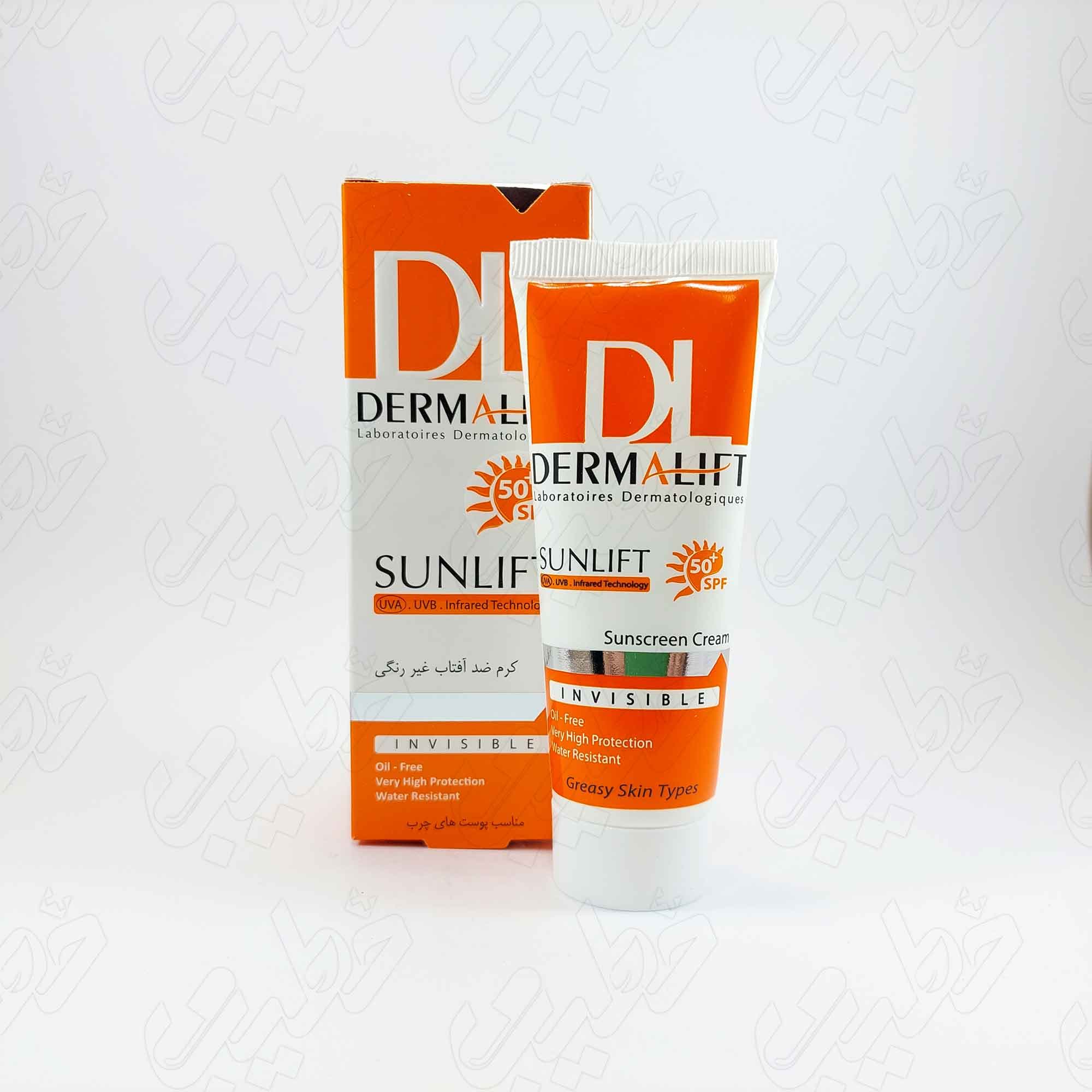 کرم ضدآفتاب بی رنگ پوست چرب spf50 درمالیفت — تصویر ۳