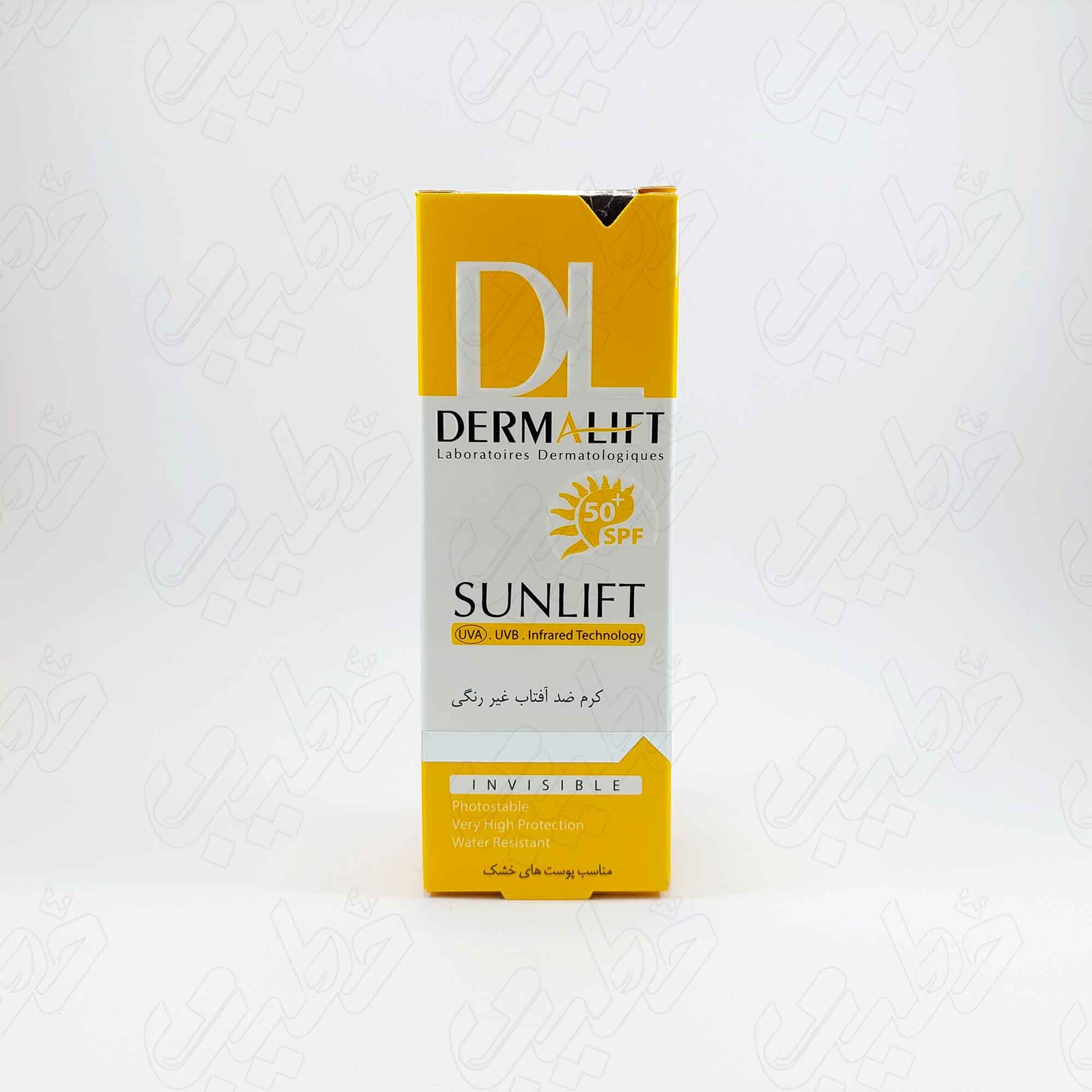 کرم ضدآفتاب بی رنگ پوست خشک spf50 درمالیفت — تصویر ۲