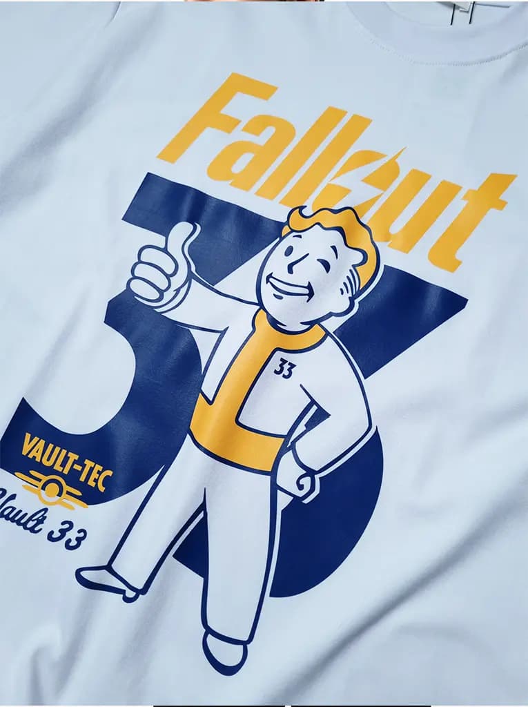 تیشرت سفید فال آوت Fallout طرح Vault Boy — تصویر ۲