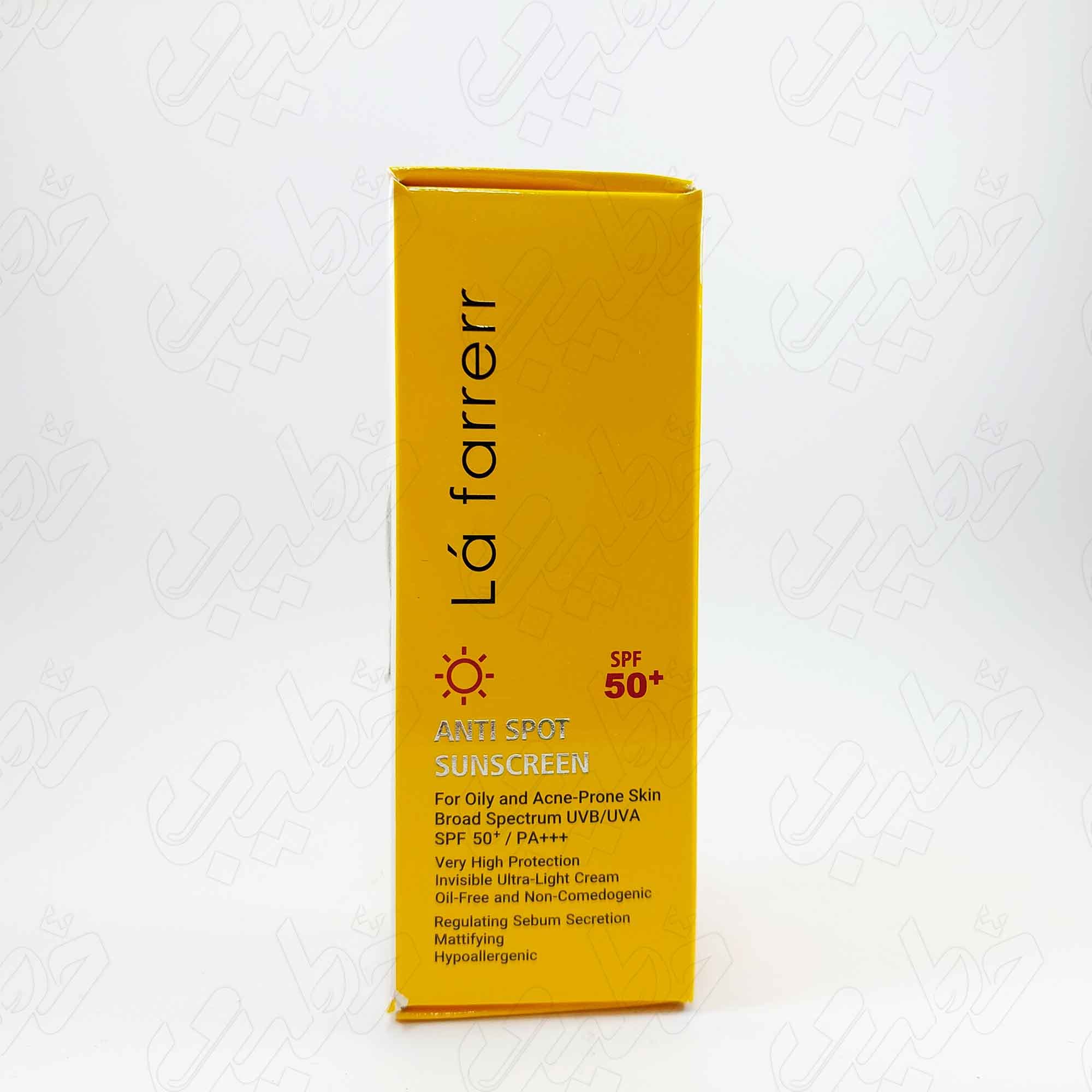 کرم ضدآفتاب و ضدلک پوست های چرب و مستعدآکنه بی رنگ spf50 لافارر