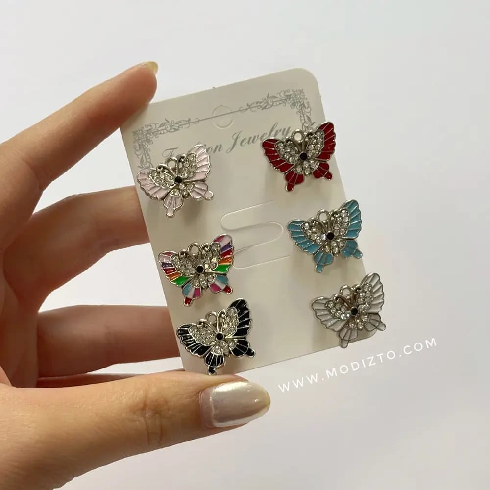 سنجاق سینه جواهری مدل پروانه