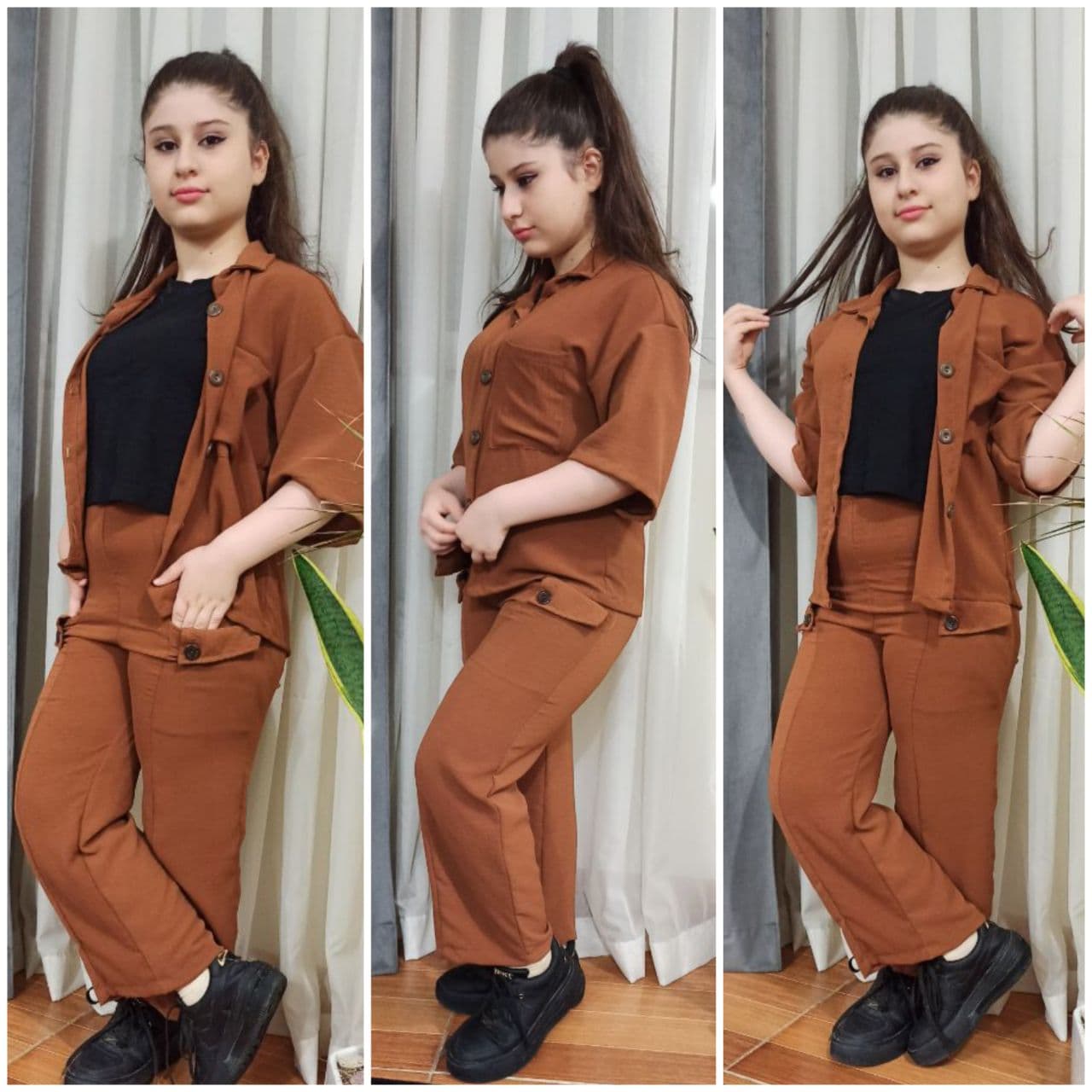 ست دخترانه پیراهن وشلواربگ بچگانه — تصویر ۳