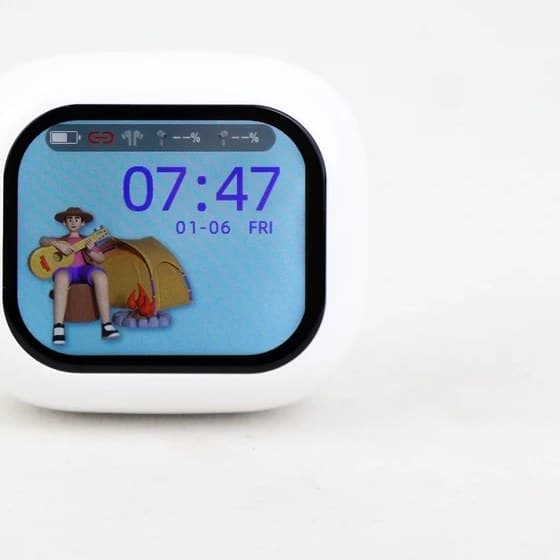 هدفون بی‌سیم بلوتوثی ویزمی (WISME) مدل WT-7 LCD Touch ANC با نمایشگر لمسی و کیس شارژ هوشمند — تصویر ۶