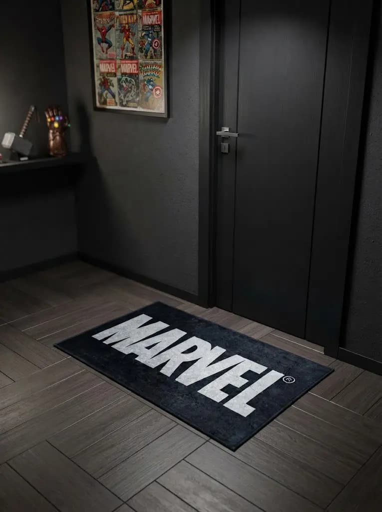 پادری اتاق طرح مارول مشکی Black Marvel