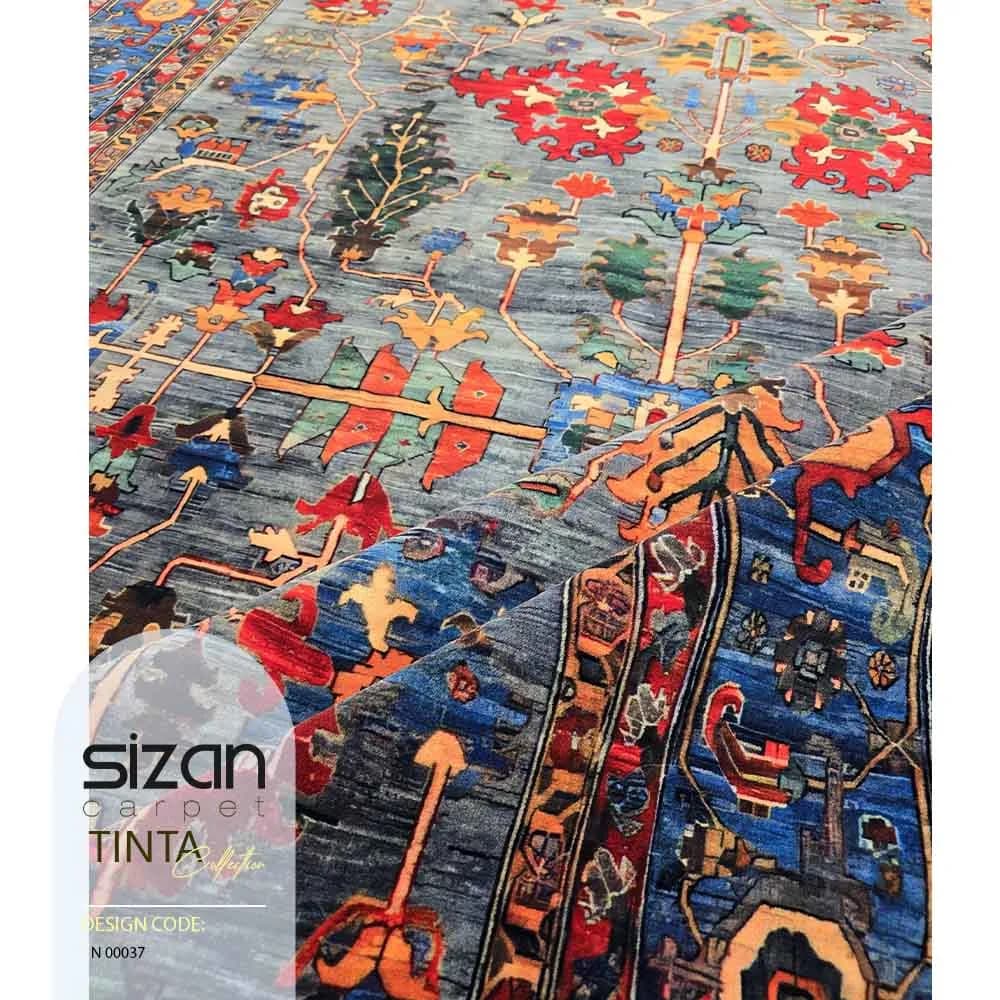 فرش ماشینی کلکسیون تینتا طرح گنجینه کد N 00037 — تصویر ۳
