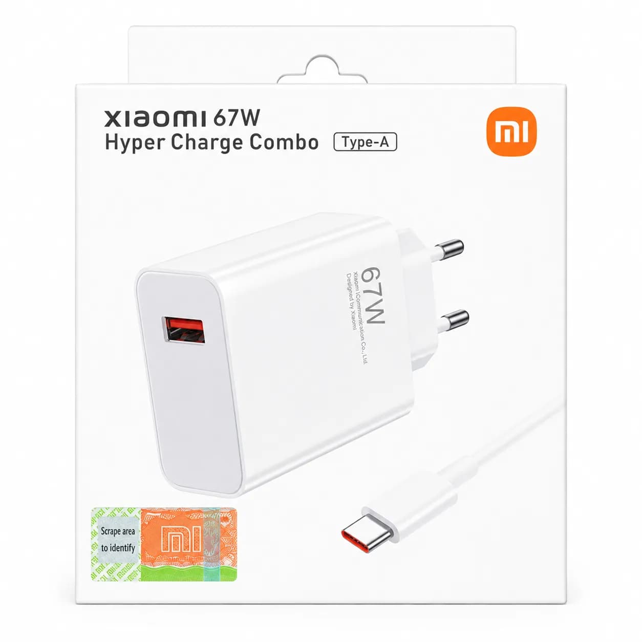 شارژر اصلی شیائومی 67 وات HyperCharge به همراه کابل USB-C | Xiaomi 67W Hyper Charge Combo Type-A