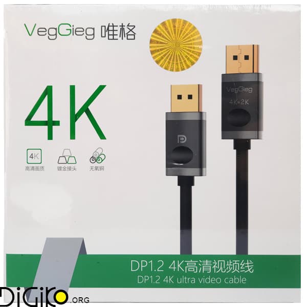 کابل DP V1.2 4K وگیگ 1.5 متری مدل V-Z602