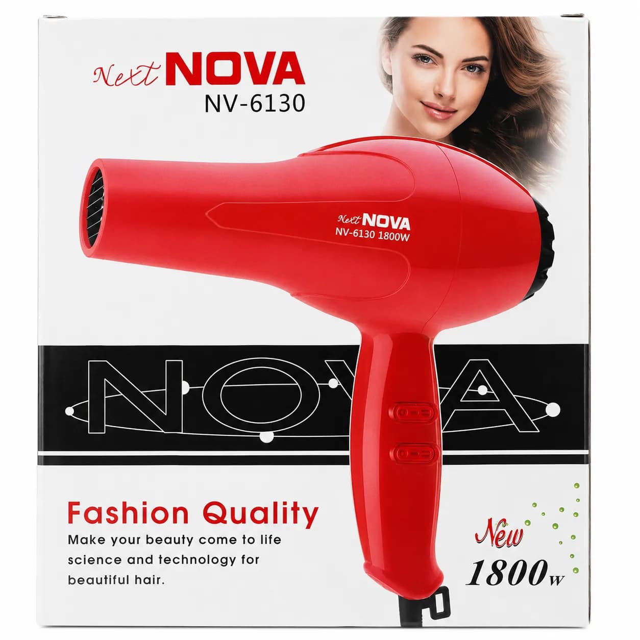 سشوار حرفه‌ای نوا مدل Next NOVA NV-6130 توان 1800 وات