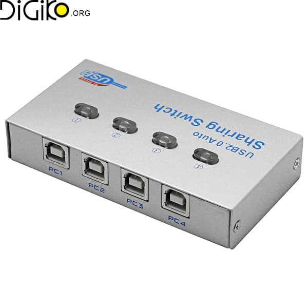 دیتا سوئیچ USB پرینتر 4 به 1 بدنه فلزی