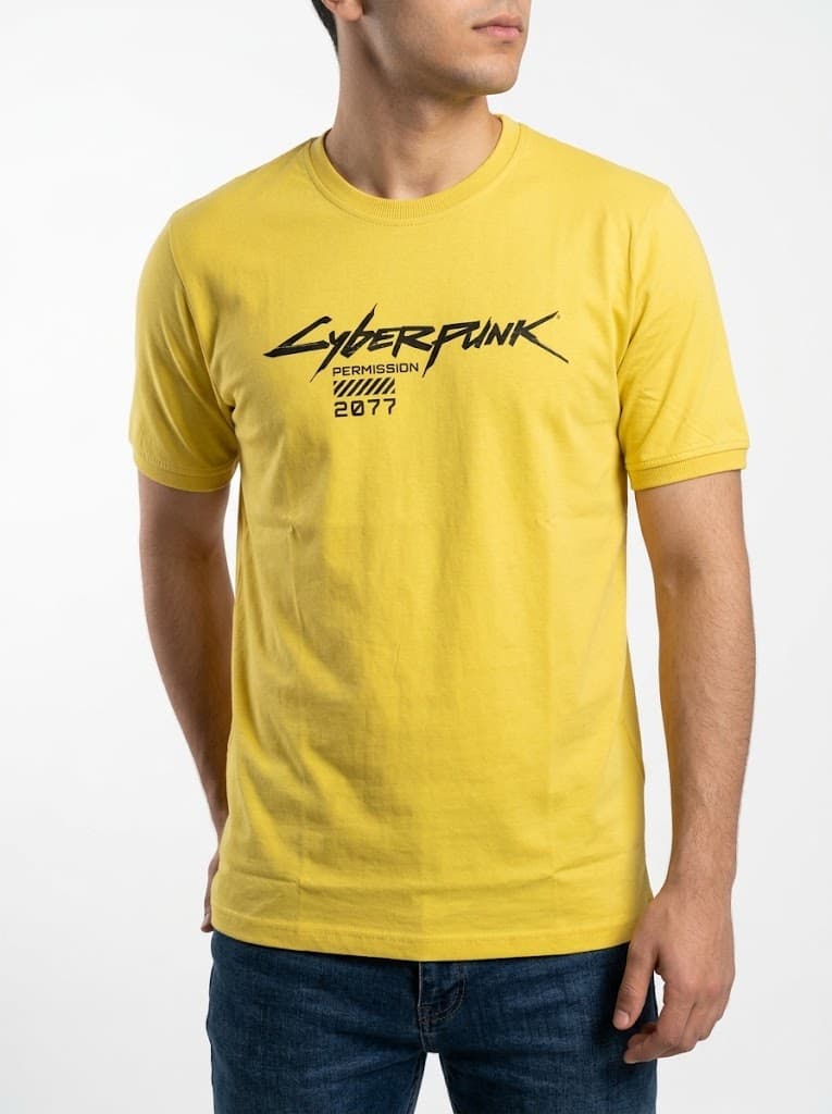 تیشرت سایبرپانک 2077 Cyberpunk رنگ زرد