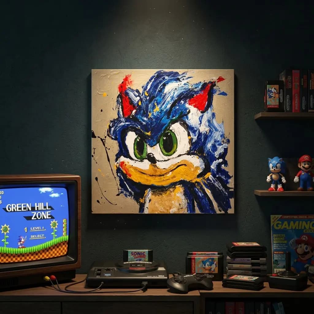تابلو بوم نقاشی سونیک Sonic the Hedgehog