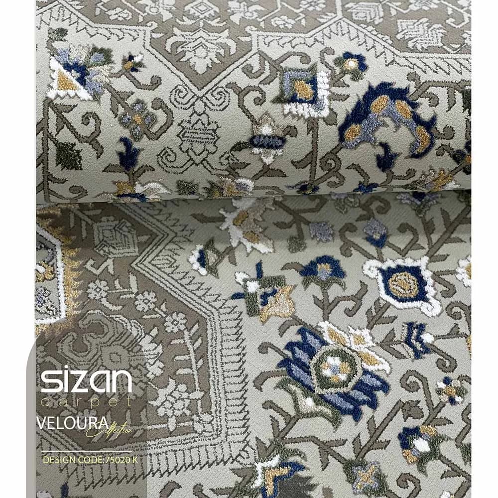 فرش ماشینی طرح ولورا کد 75020K — تصویر ۲